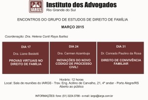 Programação palestras DF março